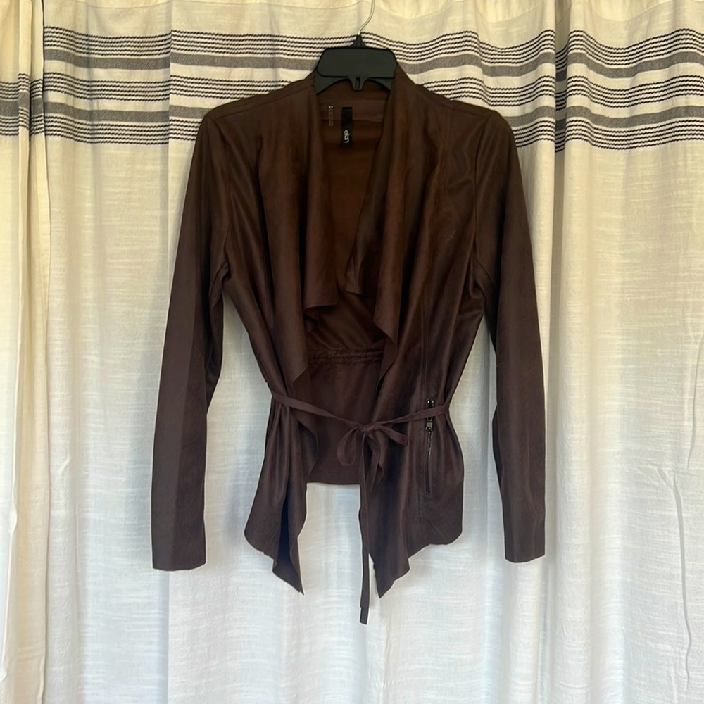 Brown Faux Suede Elan Jacket